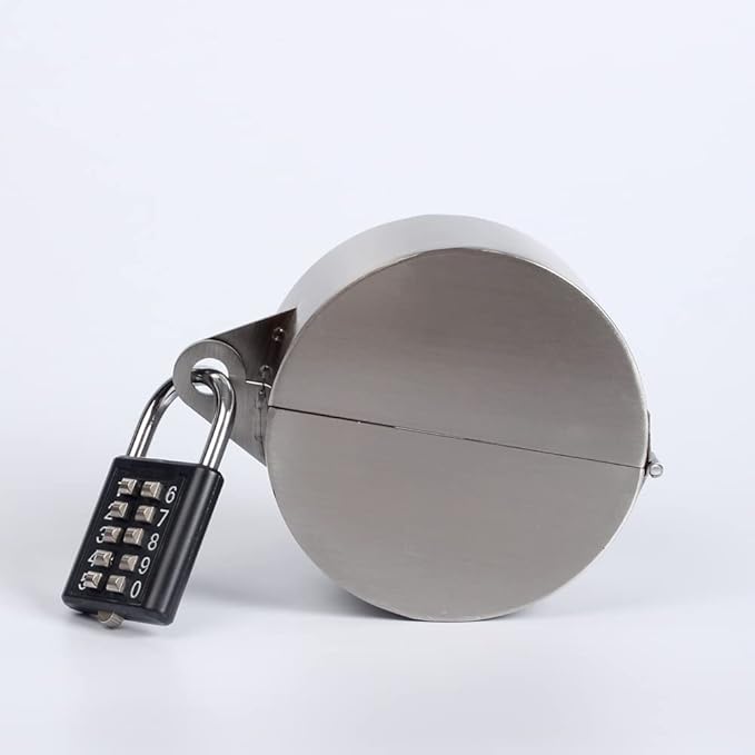 Door Knob Lock Combination Out Device Cover to The Doorknob/Faucet/Water Valve Hose Lock, Temporary Door Handle Combination Lock, Prevents Turning of Door Knob and Access to Keyhole