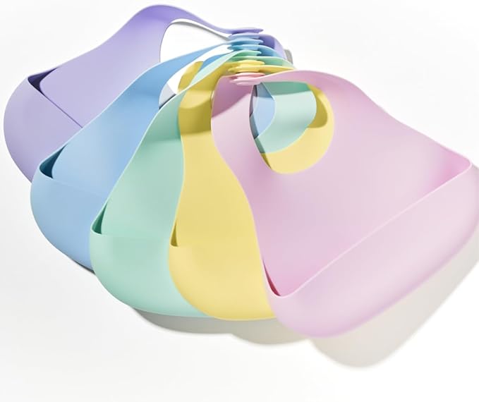 Magnetic Silicone Baby Bib – Waterproof, Dishwasher Safe, BPA Free Food-Grade, Feeding Bib for Infants and Toddlers