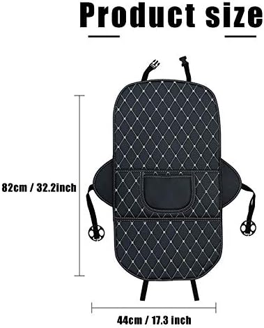 Aiydachy Kick Mats Back Seat Protector 2 Pack Car Back Seat Cover Premium Fabric Odor Free Protect Your Leather Seat with 2 Storage Pocket