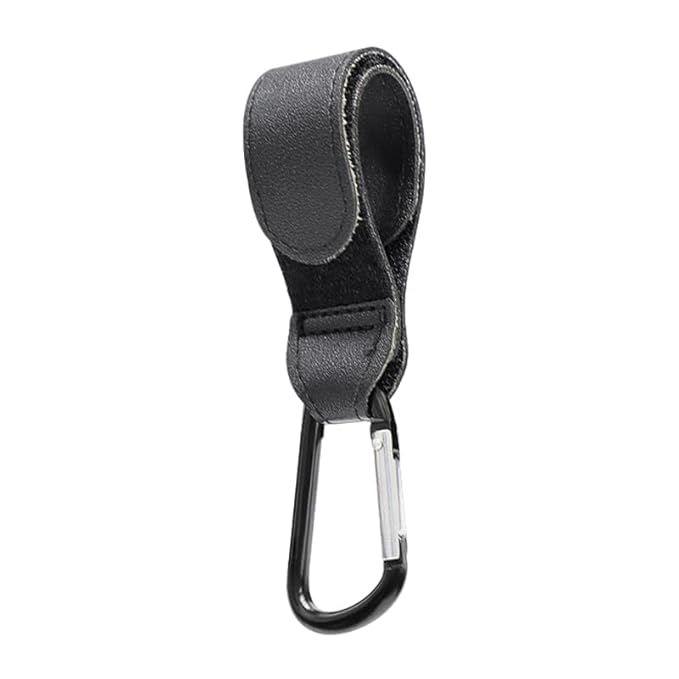 PandaEar 3 Pack Universal Stroller Hooks for Bags, Heavy Duty Stroller Organizer Hooks for Shopping Bags, Purses, Baby Bags, Adjustable Stroller Accessories(Black)