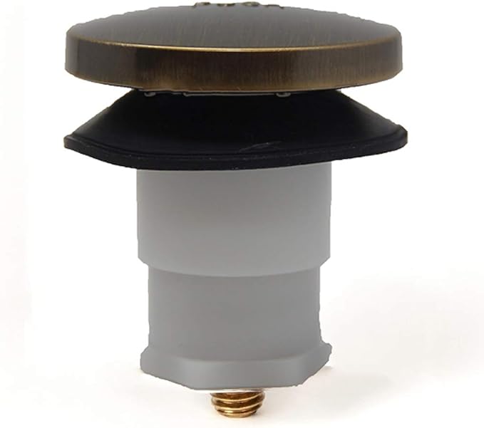 Universal Toe Touch (Tip Toe, Foot Actuated) Bath Tub/Bathtub Drain Stopper Includes 3/8" and 5/16" Fittings