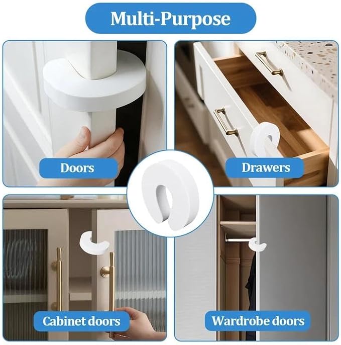 Door Finger Pinch Guard, 6 Pack Foam Door Stopper,Anti Door Slam Stopper for Safety & Protection Door Slam Stopper