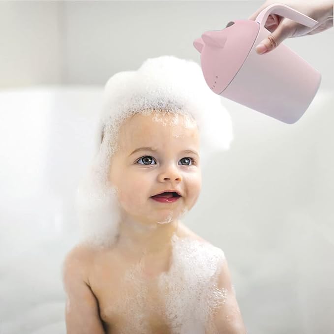 Baby Rinse Cup, Cute Cartoon Cat Baby Bath Rinser Baby Rinser Pail Shampoo Rinser, Newborn Bath Shower Wash Hair Cup for Bath and Shower