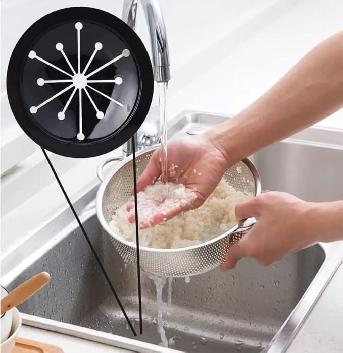 Garbage Disposal Splash Guards Collar Sink Baffle, 3-1/8 Inch Kitchen Sink Drain Splash Guard, Multi-Function Kitchen Drain Plugs for GE, Whirlaway, Sinkmaster and Waste King (Black)