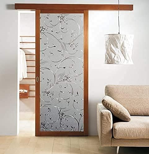 Niviy Flower Window Clings Static Cling Non-Adhesive Window Film Frosted Glass Film Bathroom Door Glass Decoration Window Film Privacy Covering (29.5"x 78.7")