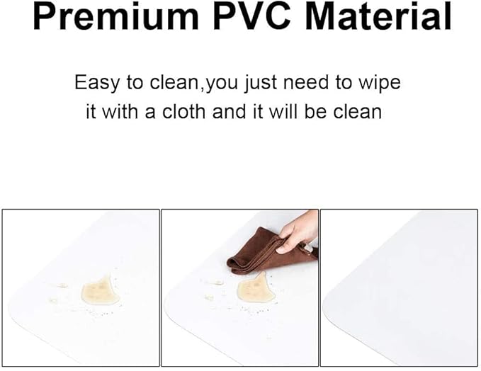 Azadx Office Chair Mat for Hardwood Floor, 63"x51" Clear Desk Chair Mat for Hardwood Floor Large Protector Floors Mats for Office Chairs, Easy Glide Rolling Plastic Floors Mats for Home Offices