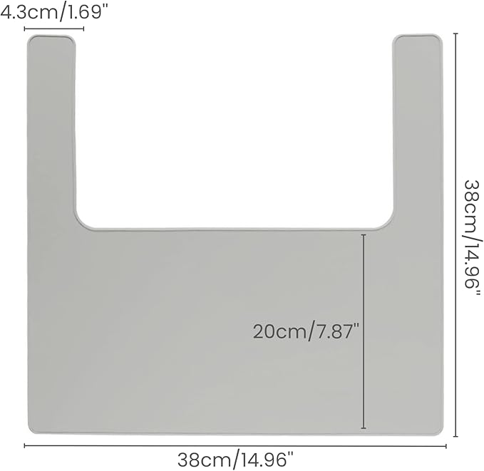 High Chair Placemat for IKEA Antilop Baby High Chair, 2 Packs Stain Resistant Non-Slip Toddler Silicone High Chair Place Mats Eating Table Mat (Sage/Gray)
