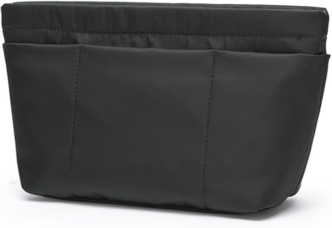YONBEN Handbag Organizer Insert Bag Tote Shaper Bag- Large Purse Organizer Insert - Lightweight & Durable - Nylon inner bag (S, black)