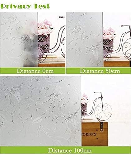Niviy Static Cling Non-Adhesive Window Film Frosted Glass Film Bathroom Door Glass Decoration Window Film Privacy Covering (41.2"x 157.4")
