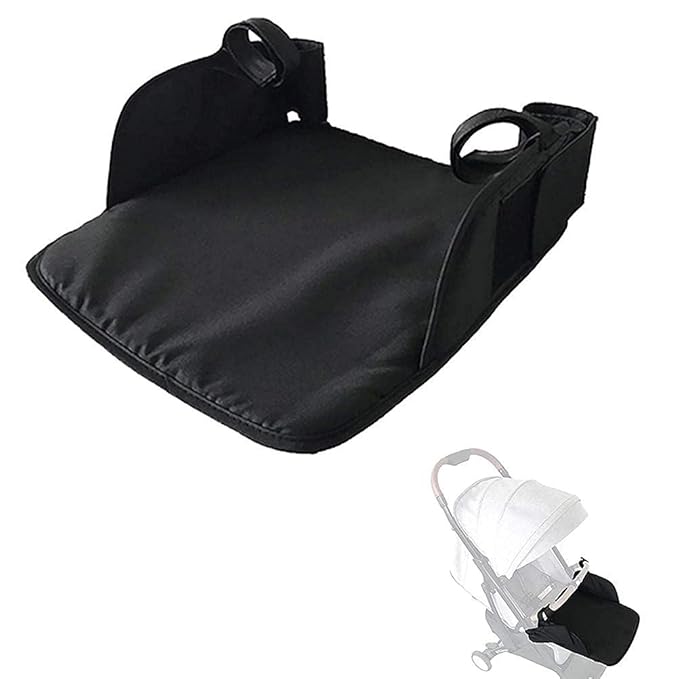 Baby Stroller Footrest Extension Universal Stroller Footstool Support Accessory for Baby Needs (Black)