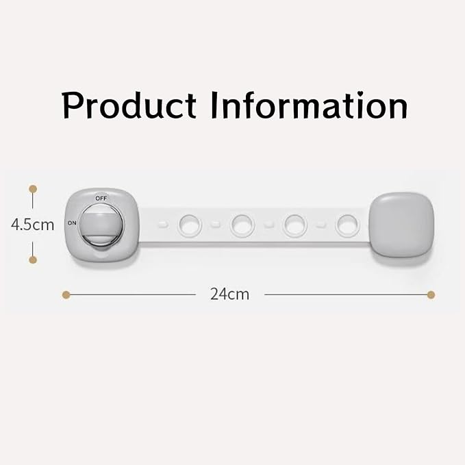 Door Locks for Kids Safety Child Safety Cabinet Drawer Door Refrigerator Lock Latches Adjustable Strap,3M Adhesive No Screws & Magnets Multi-Purpose for Furniture Kitchen Ovens Toilet Seats. (2 Pack)
