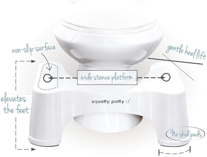 Squatty Potty The Original Bathroom Toilet Stool, 7 Inch height, White