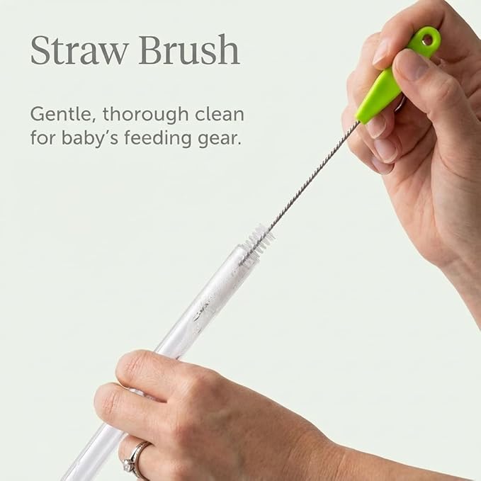Ariseno 4-in-1 Baby Bottle Brush Set, Bottle Brush Cleaner, Bottle Cleaner Brush Set, Including Nylon Bottle Brush, Bottle Cap Brush, Straw Brush, Nipple Brush, BPA-Free (Green)