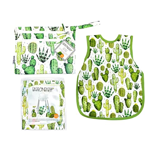 BapronBaby Desert Cactus Splash Mat - Waterproof Catch-All for Under High Chairs, Floors, Tables, Playtime or Arts & Crafts - Machine Washable - 45" x 45”