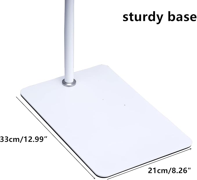 Metal White Floor Stand for Crib Mobile Arm,3Lbs Sturdy Base,68.9“-31" Height Adjustable,Nursery Mobile Floor Holder Hanger Compatible with Baby Cribs Mobile Hanging & Bassinets