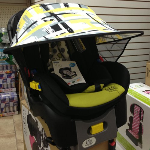 Manito Sun Shade for Strollers and Car Seats (Orange) UPF 50+