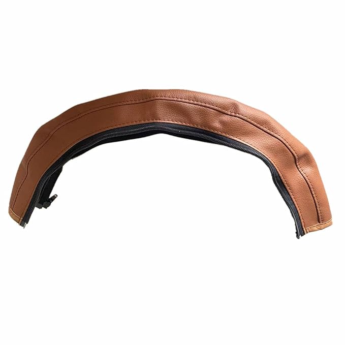 MINILUJIA Baby Stroller Armrest Bumper Handlebar Sleeve Cover Universal Handle Cover DustProof Protect PU Leather Case with Removable Zipper Brown