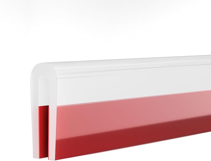 Silicone Edge Trim Self-Adhesive U Channel Silicone Edge Trim Edge Protector for Sheet Metal (Clear, Fit 3/32" - L 10')