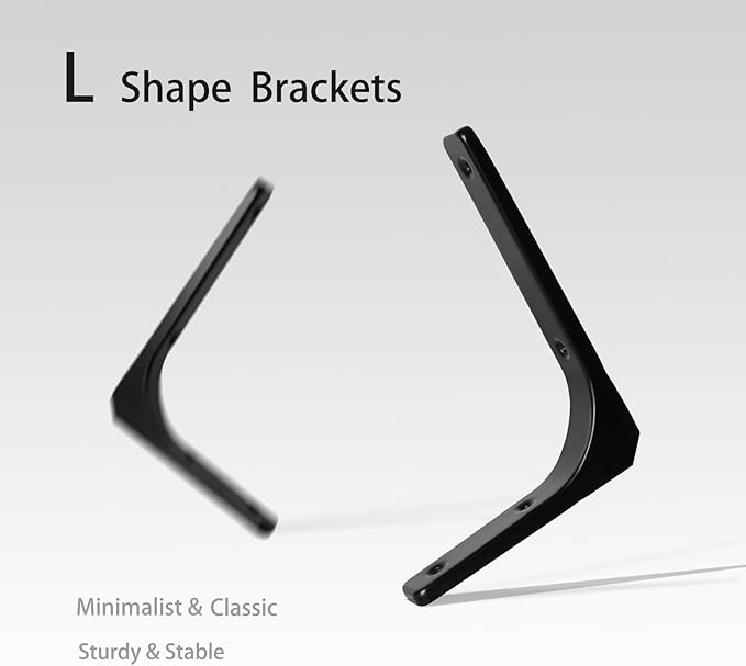DINZI LVJ Long Wall Shelves, 55.1Inch Floating Shelves Wall Mounted, Extra Large Floating Storage Ledges with Sturdy Metal Brackets, Set of 2, for Living Room, Bathroom, Entryway, Kitchen, Espresso