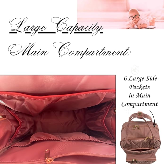 SLyTesha Oversized Mommy Diaper Bag - Travel & Hospital Bag for Baby