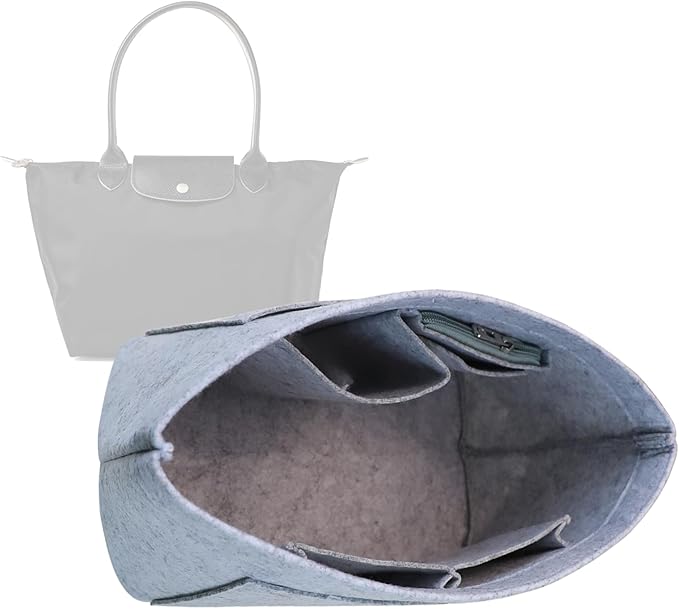 Lckaey bag Organizer Insert for longchamp le pliage organizer insert Handbags Organizer 1012French grey-S