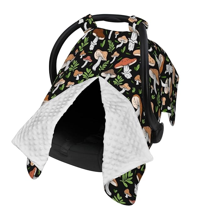 Mushroom Baby Car Seat Canopy Cover Multi Use Shower Gift, Nursing Cover for Mom Nursing Covers, Mushroom Baby Stuff Items