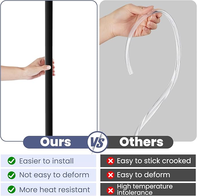 MONOID Wall Corner Protector, 2 PCS Furniture Edge Protection, PC Anti-Bump Guards Avoid Scratching Corner Trim for Door Frame, Table, Countertop, Stair, Self-Adhesive, Black, 1.97IN×47.24IN/5CM×120CM