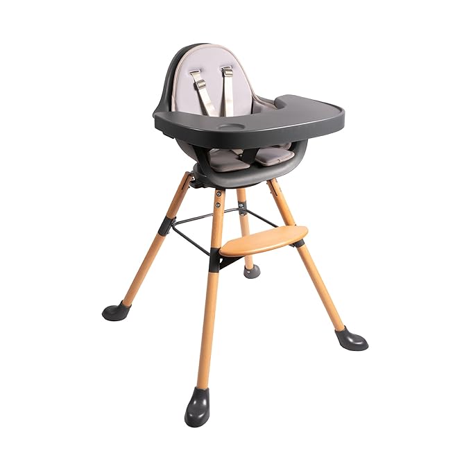 Childhome Evolu One.80° High Chair Seat Cushion, Compatible with Childhome Evolu One.80° high Chair, Soft Padded Seat Cushion, Machine Washable, High Chair Sold Separately, Light Grey