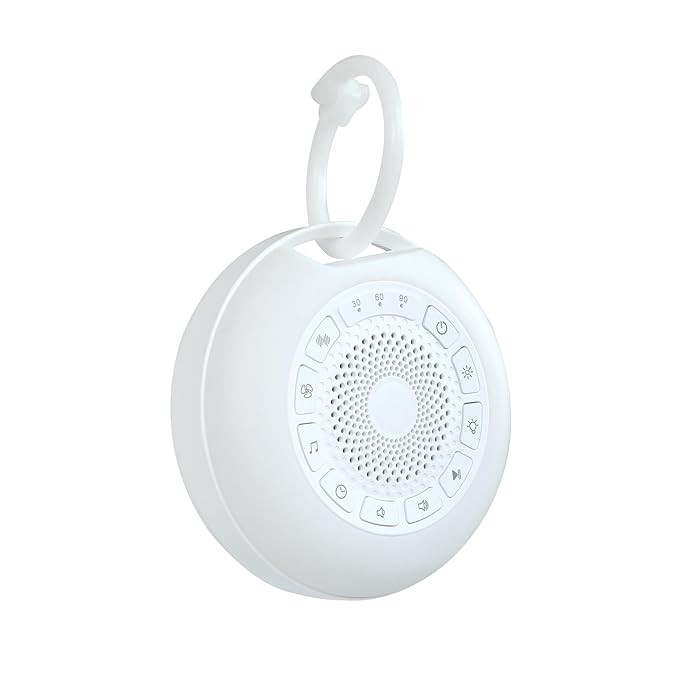 Dr. Talbot's Portable Sound Machine & Night Light - White Noise Machine with Battery Operated Night Light for Baby Nursery - Features 26 Sleep Sounds & 7 Light Colors - Baby Essentials