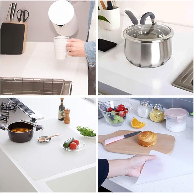 HomeDo Waterproof Silicone Placemats, Non-Stick Baking Mat, Non-Slip Dining Table Mat for Kids/Baby/Children, Heat Resistant Insulation Countertop Protector Pads (Black, 15.75''x23.62''-2Pack)
