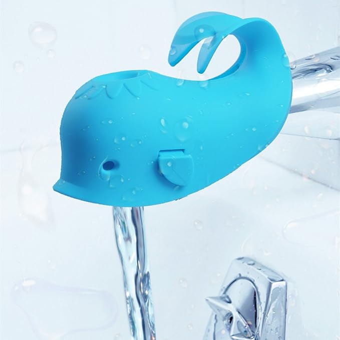 Spout Cover for Bath, Bathtub Faucet Cover Baby Bathroom Tub Silicone Faucet Protector for Kids, Bathtub Spout Cover for Baby Toddlers Bath Accessories for Baby Universal Bath Protector, Blue