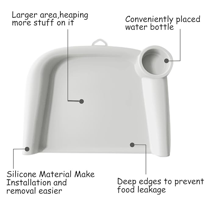 Silicone Baby Dining Tray Compatible with ingl-ES-ina Fast Table Chair for Ch-ic-co Fastlock Hook-on Chair Upgrade Suction Cup Design Fills The Gap Between The Tray and The Counter