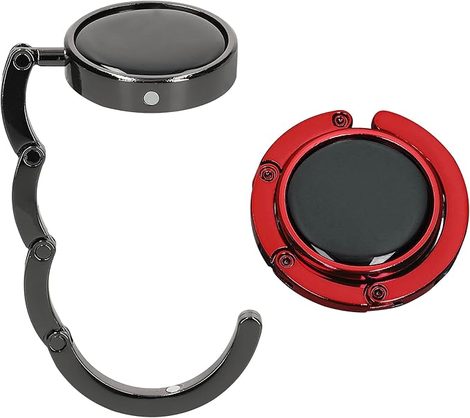 kwmobile Purse Hanger for Table (Set of 2) - Purse Hook for Table - Folding Handbag Hanger - Portable Bag Holder
