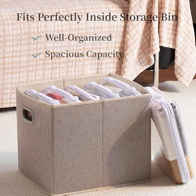 6-Pack Extra Large Clear Hard Shell Zipper Cases with Handles, Clear Zipper Storage Bags for Bulk Organization, Stackable Travel Organizer, Cosmetic Bags, Transparent Diaper Bag, Storage Cases(6XL)