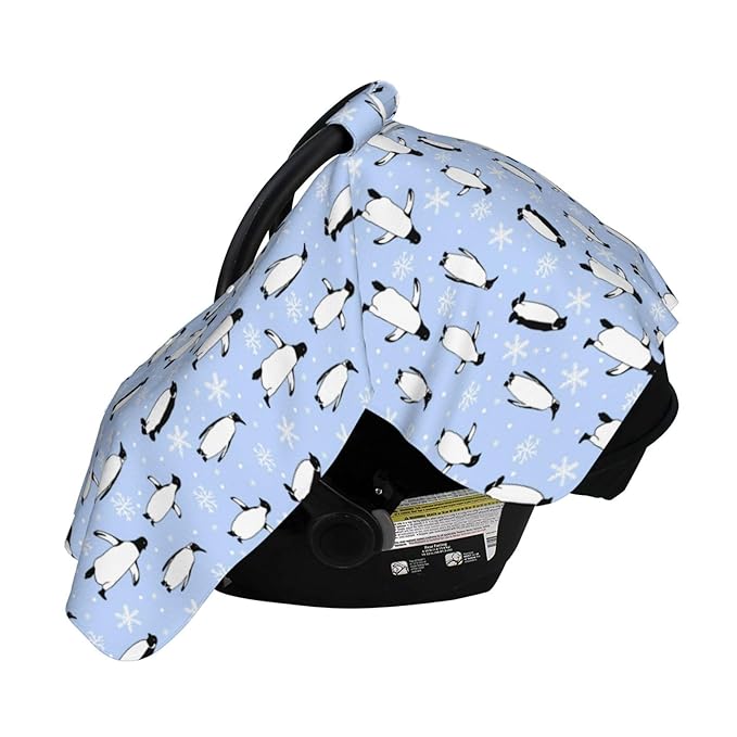 Penguin Baby Car Seat Canopy Cover Multi Use Nursing Cover for Mom Nursing Covers Newborn Penguin Shower Gift