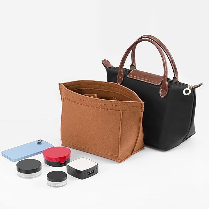 Purse Organizer Insert for le pliage Le Pliage S Handbags Insert(EarthColo, Small)
