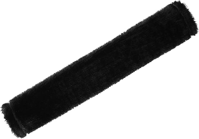 Amooca Soft Faux Fur Universal Fit Seatbelt Cover Car Truck SUV Airplane Seat Belt Shoulder Pad for Carmera Backpack Straps Neck Cushion Protector Extra Long 15.7in Black
