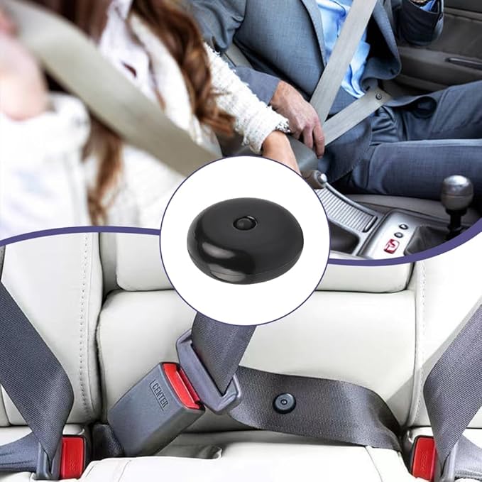 10 Sets Universal Fit Seatbelt Stopper Kit, Snap-on Seat Belt Button Stop, Car Accessories Plastic No Welding Required Seat Belt Buckle Button Prevent Seatbelt Clip from Sliding Down (Black)