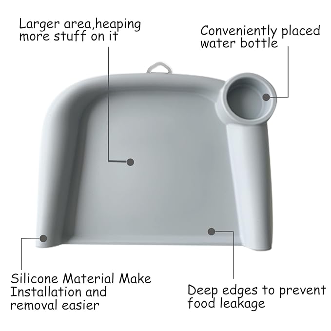 Silicone Baby Dining Tray Compatible with in-gl-esina Fast Table Chair for Chi-cco Fastlock Hook-on Chair Upgrade Suction Cup Design Fills The Gap Between The Tray and The Counter