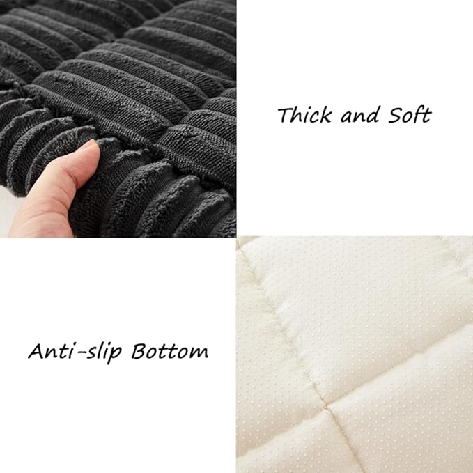Dog Car Seat Cover for Back Seat, Dog Bed for Car, Fit for Backseat Extenders, Car Seat Protector, Nonslip Soft Durable for Cars Trucks and SUVs (Black, 24.8" x 54")