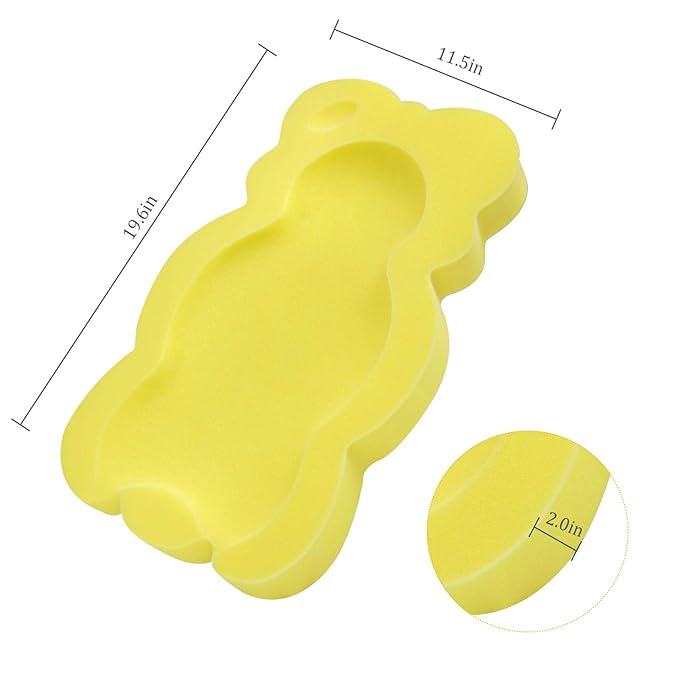 Baby Bath Cushion Infant Bath Mat, Pad & Sponge for Toddler, Infant & Newborn (Yellow-Style4)
