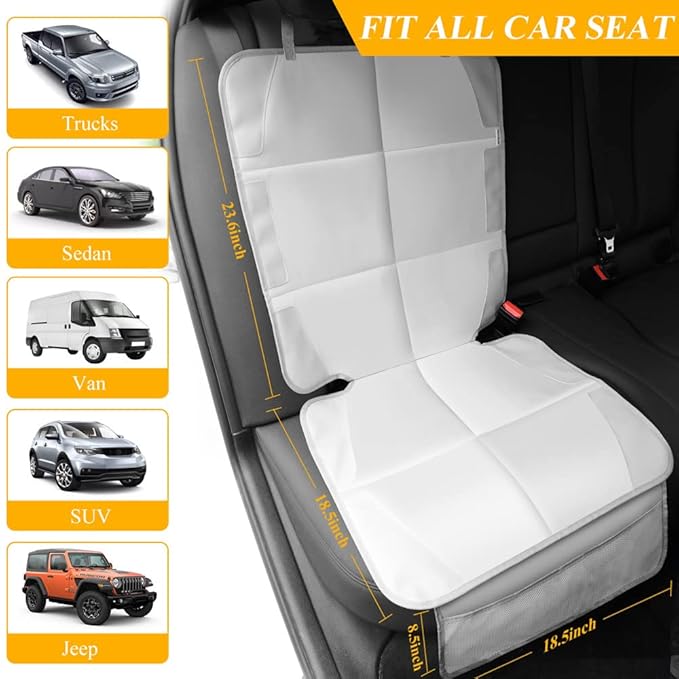 Meolsaek Car Seat Protector, Durable Car Seat Protector for Child, Waterproof Thick Pad Car Seat Cover for Back Seat Protecor (No Imprints)