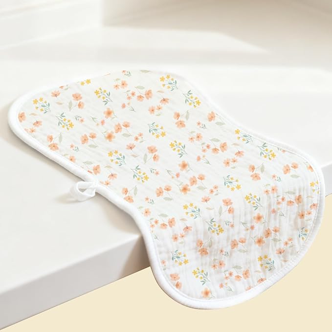 Spriggenix 6 Pack Boho Theme Burp Cloths Baby Girls Boys, Large Cotton Burping Clothes for Newborns Gifts Extra Soft and Absorbent 9.8X19.6inches