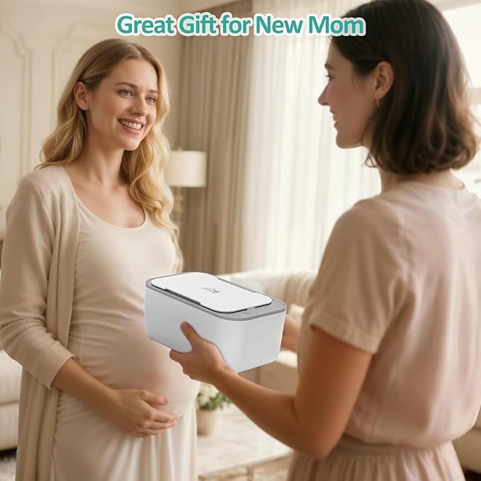 Chefhandy Baby Wipe Warmer, 3-Level Temperature Control, Silent & Even Heating, Large Capacity Wipes Dispenser for Babies & Adults, White