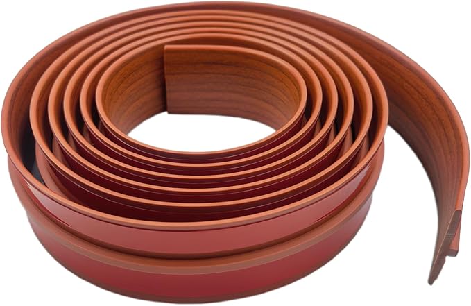 DAILISEN 9.84ft T Molding Flexible Self Adhesive T Shape Floor Transition Strip Bendable T Rubber Trim T Transition Strip for Tile to Laminate Flooring