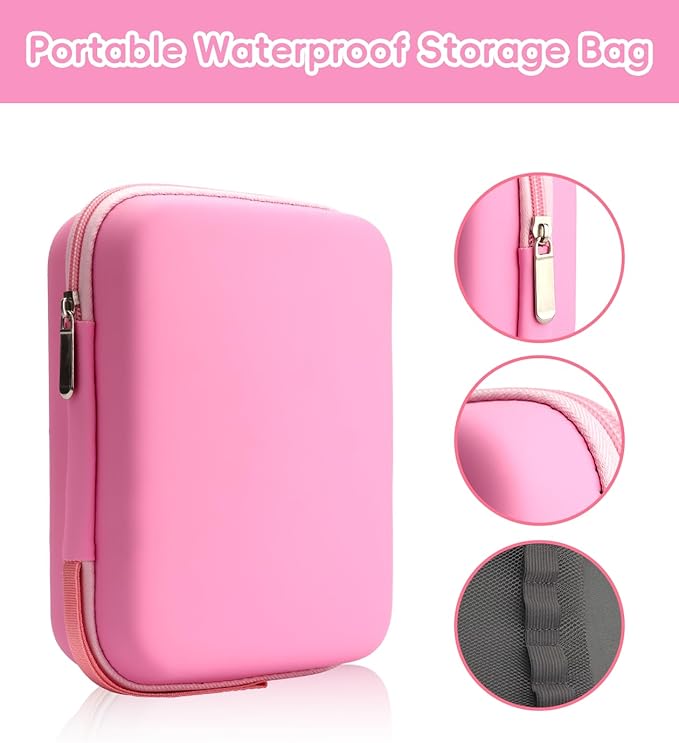 Baby Healthcare and Grooming Kit, 20 in 1 Portable Baby Safety Care Set with Hair Brush Comb Nasal Aspirator Electric Nail Trimmer Set Baby Essentials kit for Newborn Boys Girls (Pink)