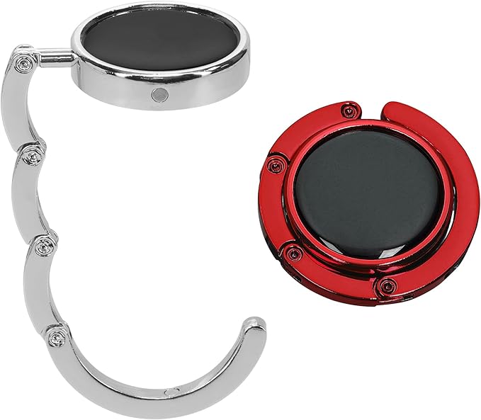 kwmobile Purse Hanger for Table (Set of 2) - Purse Hook for Table - Folding Handbag Hanger - Portable Bag Holder