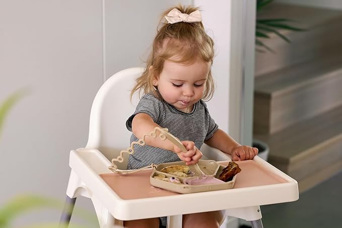 Smack Fun Silicone Placemats for Home and On-The-Go | Stain Resistant Non-Slip Toddler & Baby Mat | fits IKEA® High Chair (Tradewinds)