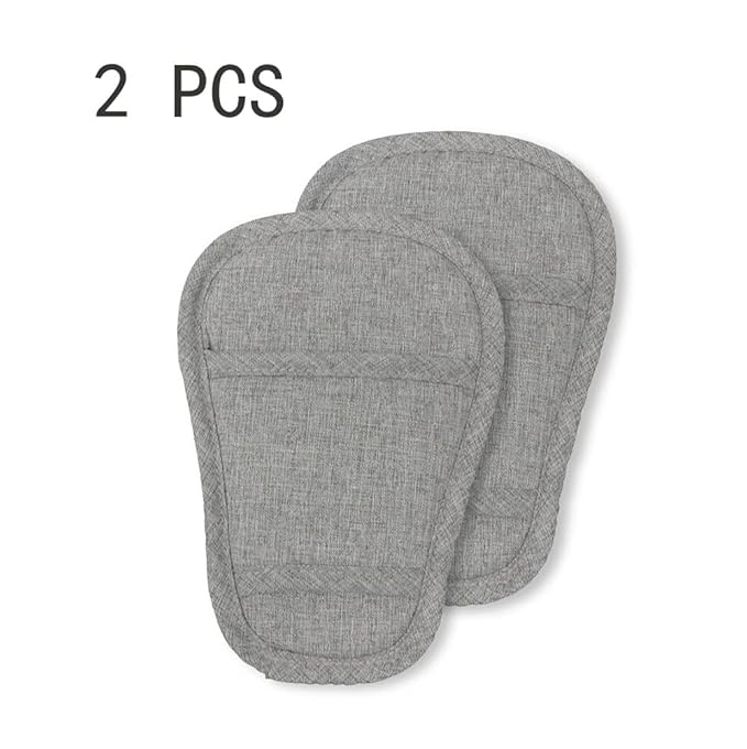 SeedFuture Stroller Car Seat Crotch Cover 2 Pcs of Grey, Universal Soft Cushion for Newborn Infants Kids Child, Baby Car Seat Strap Covers