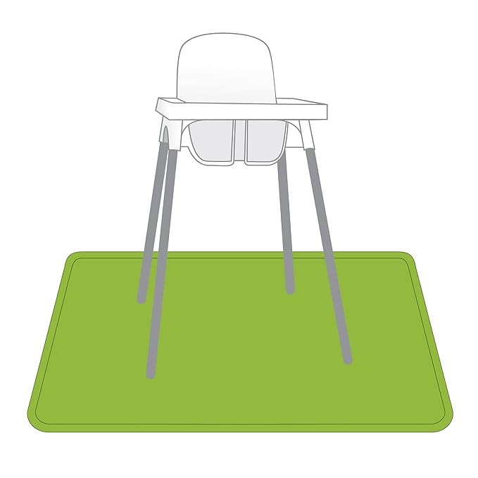 BapronBaby Ribbit Splash Mat - Waterproof Catch-All for Under High Chairs, Floors, Tables, Playtime or Arts & Crafts - Machine Washable - 45" x 45”